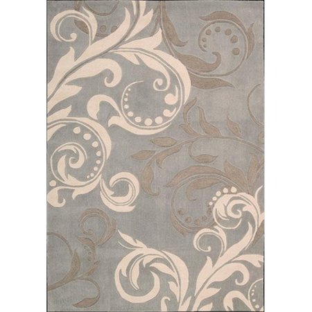 NOURISON Nourison 6668 Contour Area Rug Collection Silver 7 ft 3 in. x 9 ft 3 in. Rectangle 99446066688